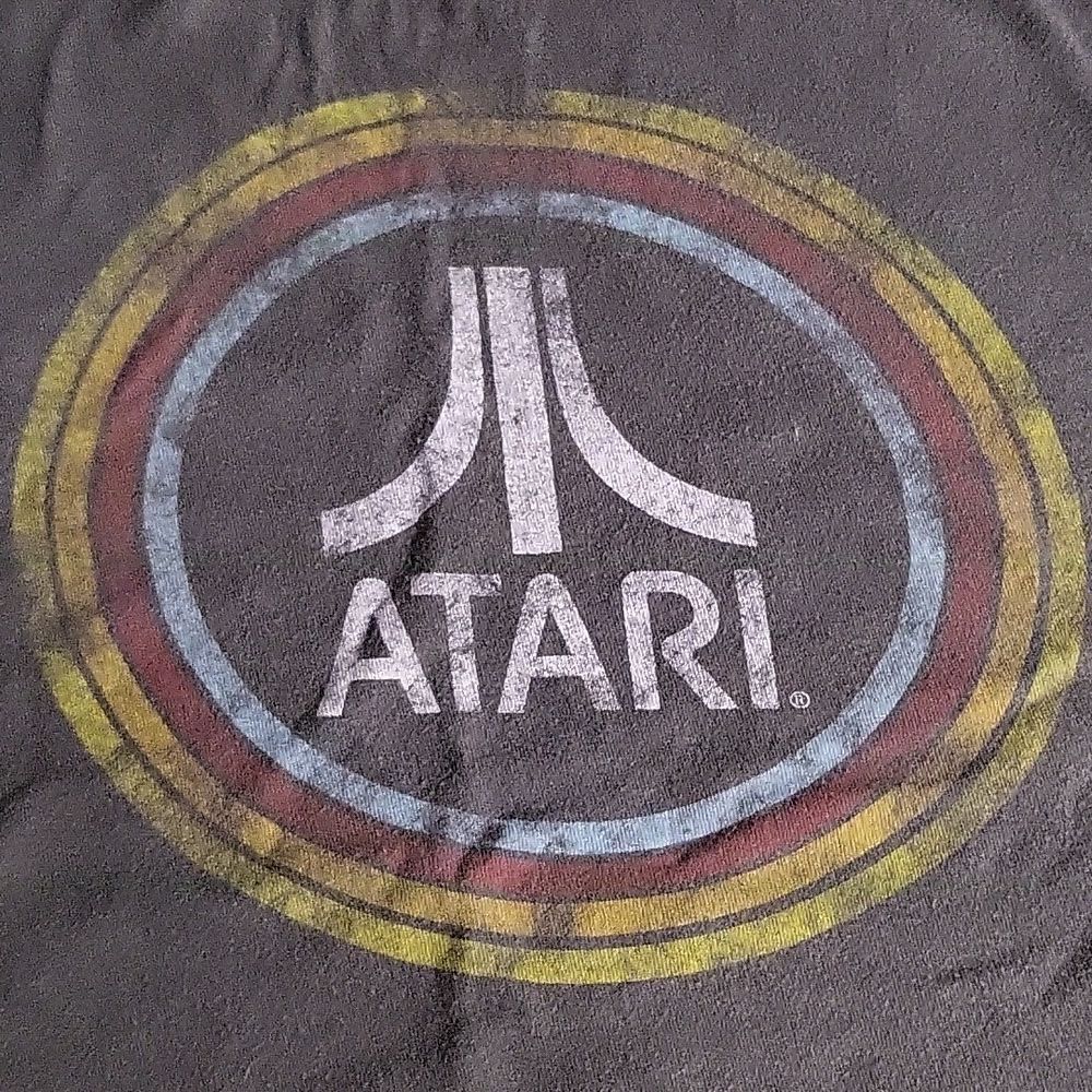 ATARI x RIPPLE JUNCTION 2017 Grey Rainbow Logo T-Shirt Size L
